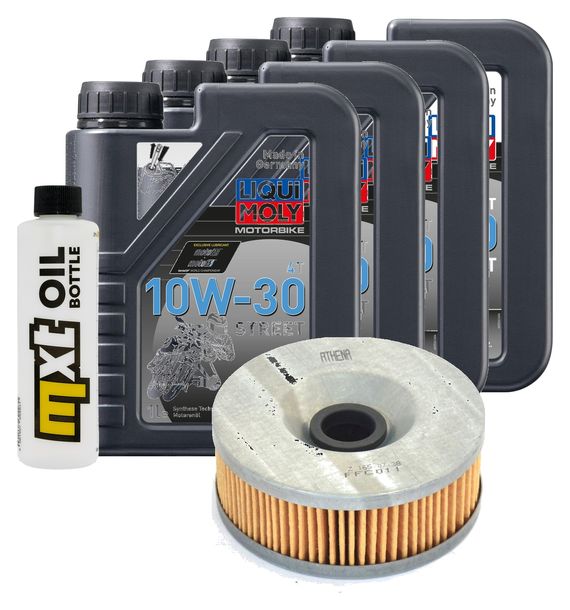 Paquete de inspección 4L 10W-30+filtro de aceite para Yamaha VMX V-Max 1200 ccm Año 1985
