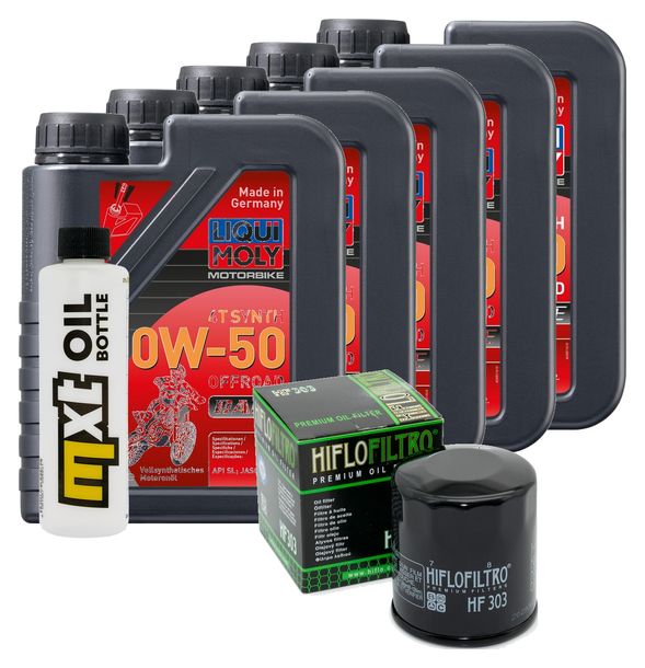 Pacchetto di ispezione 5L 10W-50 + filtro olio per Yamaha VMX V-Max 1700 ccm Anno 2009 - 2012