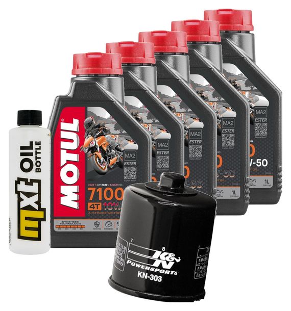 Paquet d'inspection 5L 10W-50 + filtre à huile pour Yamaha VMX V-Max 1700 ccm Année 2009 - 2012