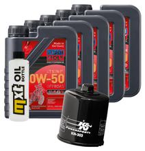 Pacchetto di ispezione 5L 10W-50 + filtro olio per Yamaha VMX V-Max 1700 ccm Anno 2009 - 2012