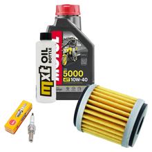 Inspection package 1L 10W-40 + oil filter + 1x spark plug for Yamaha WR R X 125 ccm Year 2012 - 2014