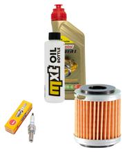 Inspection package 1L 10W-40 + oil filter + 1x spark plug for Yamaha WR R X 125 ccm Year 2008