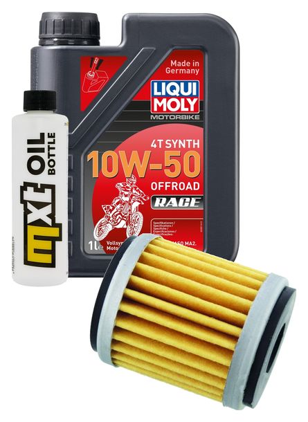 Inspektionspaket 1L 10W-50 + Ölfilter für Yamaha WR X F YZ 250 / 450 ccm Bj. 2006 - 2012