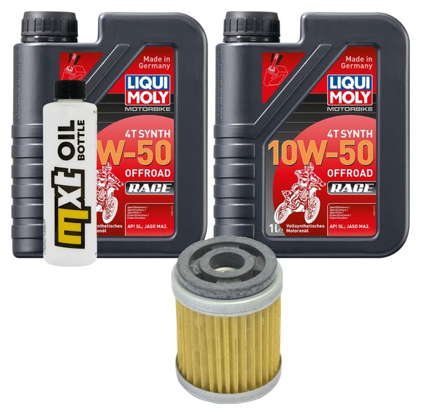 Inspektionspaket 2L 10W-50 + Ölfilter für Yamaha WR 426 F YZ 250 / 425 ccm Bj. 2001 - 2002