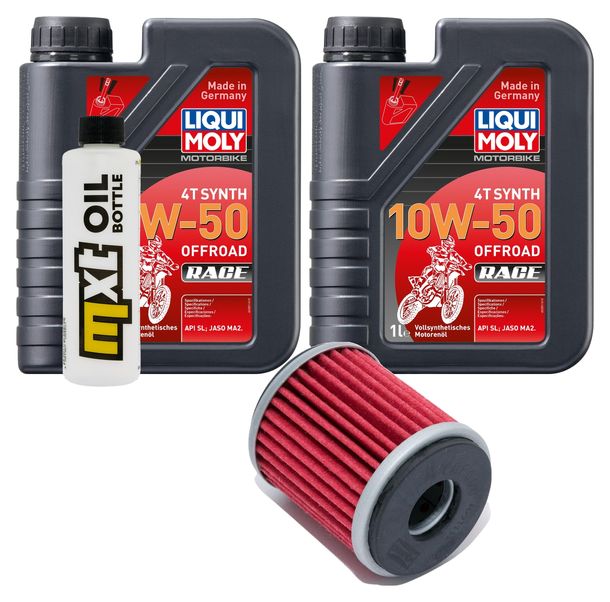 Inspektionspaket 2L 10W-50 + Ölfilter für Yamaha WR F YZ 450 ccm Bj. 2003 - 2006