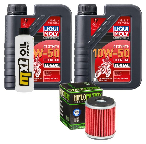 Inspektionspaket 2L 10W-50 + Ölfilter für Yamaha WR F YZ 450 ccm Bj. 2003 - 2006