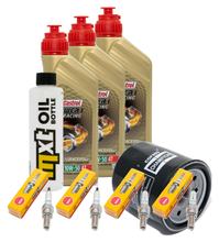 Pacchetto di ispezione 3L 10W-50 + filtro olio + 4x candela per Yamaha XJ S Diversion 600 ccm Anno 2000 - 2002