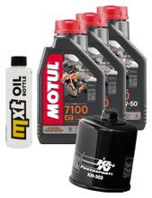 Inspectiekit 3L 10W-50 + Oliefilter + 4x Bougie voor Yamaha XJ S Diversion 600 ccm Bj. 2000 - 2002