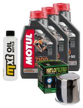Inspectiekit 3L 10W-50 + Oliefilter + 4x Bougie voor Yamaha XJ S Diversion 600 ccm Bj. 2000 - 2002