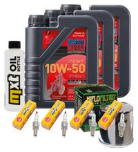 Inspection package 3L 10W-50 + oil filter + 4x spark plug for Yamaha XJ S Diversion 600 ccm Year 2000 - 2002