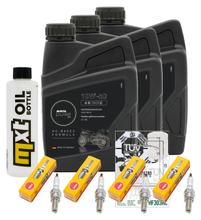 Inspection package 3L 10W-50 + oil filter + 4x spark plug for Yamaha XJ S Diversion 600 ccm Year 2000 - 2002