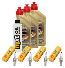 Inspectiepakket 3L 10W-50 + Oliefilter + 4x Bougie voor Yamaha XJ S Diversion 600 ccm Bj. 2003