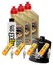 Inspektionspaket 3L 10W-50 + Ölfilter + 4x Zündkerze für Yamaha XJ S Diversion 600 ccm Bj. 2003