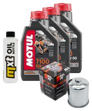 Inspectiepakket 3L 10W-50 + Oliefilter + 4x Bougie voor Yamaha XJ S Diversion 600 ccm Bj. 2003