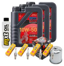 Inspectiepakket 3L 10W-50 + Oliefilter + 4x Bougie voor Yamaha XJ S Diversion 600 ccm Bj. 2003