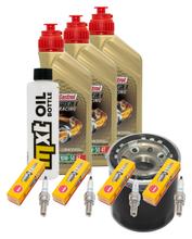 Inspektionspaket 3L 10W-50 + Ölfilter + 4x Zündkerze für Yamaha XJ S Diversion 600 ccm Bj. 2003