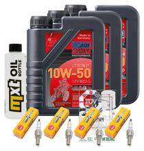 Inspectiepakket 3L 10W-50 + Oliefilter + 4x Bougie voor Yamaha XJ S Diversion 600 ccm Bj. 2003