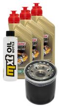 Paquete de inspección 3L 10W-50 + filtro de aceite + 4 bujías para Yamaha XJ S Diversion 600 ccm Año 2003
