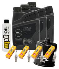 Inspektionspaket 3L 10W-50 + Ölfilter + 4x Zündkerze für Yamaha XJ S Diversion 600 ccm Bj. 2003