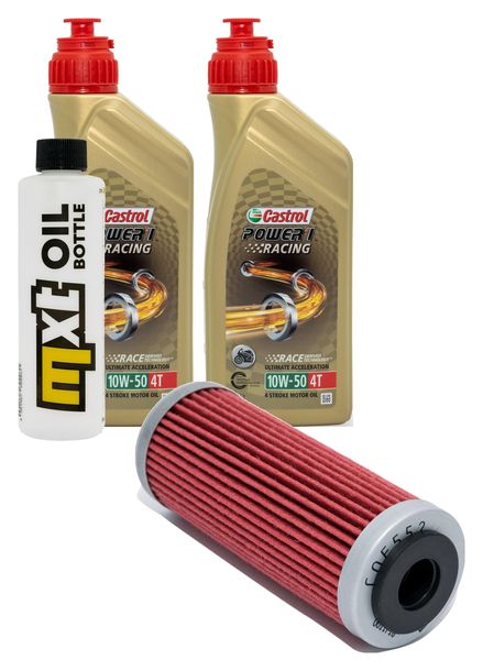 Inspektionspaket 2L 10W-50 + Ölfilter für KTM Freeride EXC-F Sixdays, Husaberg FE 350 / 500 ccm Bj. 2012 - 2017