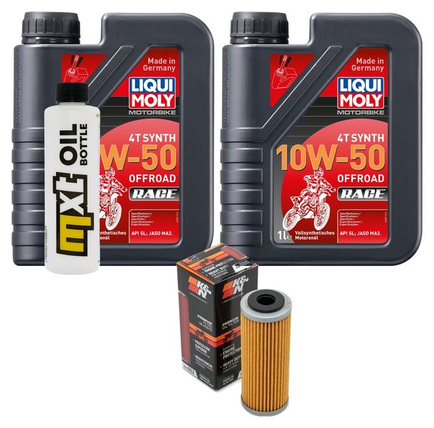 Inspektionspaket 2L 10W-50 + Ölfilter für KTM Freeride EXC-F Sixdays, Husaberg FE 350 / 500 ccm Bj. 2012 - 2017