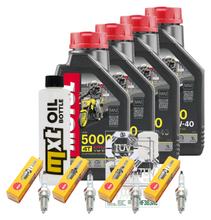 Inspektionspaket 4L 10W-40 + Ölfilter + 4x Zündkerze für Yamaha XJ S Diversion 900 ccm Bj. 2000 - 2002