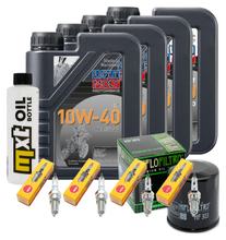 Inspection package 4L 10W-40 + oil filter + 4x spark plug for Yamaha XJ S Diversion 900 ccm Year 2000 - 2002