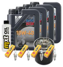 Inspection package 4L 10W-40 + oil filter + 4x spark plug for Yamaha XJ S Diversion 900 ccm Year 2000 - 2002