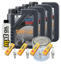 Inspection package 4L 10W-40 + oil filter + 4x spark plug for Yamaha XJ S Diversion 900 ccm Year 2000 - 2002