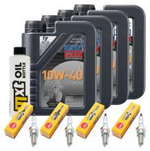 Inspection package 4L 10W-40 + oil filter + 4x spark plug for Yamaha XJ S Diversion 900 ccm Year 2000 - 2002