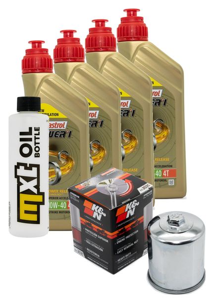 Inspection package 4L 10W-40 + oil filter + 4x spark plug for Yamaha XJ S Diversion 900 ccm Year 2003