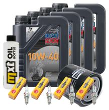 Inspection package 4L 10W-40 + oil filter + 4x spark plug for Yamaha XJ S Diversion 900 ccm Year 2003
