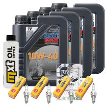 Inspection package 4L 10W-40 + oil filter + 4x spark plug for Yamaha XJ S Diversion 900 ccm Year 2003