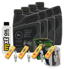 Pacchetto di ispezione 4L 10W-40 + filtro olio + 4x candela per Yamaha XJ S Diversion 900 ccm Anno 2003