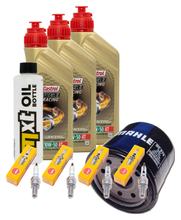 Inspectiepakket 3L 10W-50 + oliefilter + 4x bougie voor Yamaha XJ6 Diversion ABS F 600 ccm Bj. 2009 - 2015