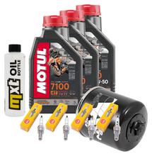 Inspektionspaket 3L 10W-50 + Ölfilter + 4x Zündkerze für Yamaha XJ6 Diversion ABS F 600 ccm Bj. 2009 - 2015