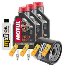 Inspection package 3L 10W-50 + oil filter + 4x spark plug for Yamaha XJ6 Diversion ABS F 600 ccm Year 2009 - 2015