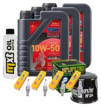 Inspection package 3L 10W-50 + oil filter + 4x spark plug for Yamaha XJ6 Diversion ABS F 600 ccm Year 2009 - 2015