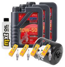 Inspection package 3L 10W-50 + oil filter + 4x spark plug for Yamaha XJ6 Diversion ABS F 600 ccm Year 2009 - 2015