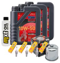 Inspection package 3L 10W-50 + oil filter + 4x spark plug for Yamaha XJ6 Diversion ABS F 600 ccm Year 2009 - 2015