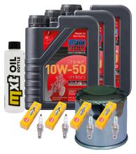 Inspection package 3L 10W-50 + oil filter + 4x spark plug for Yamaha XJ6 Diversion ABS F 600 ccm Year 2009 - 2015