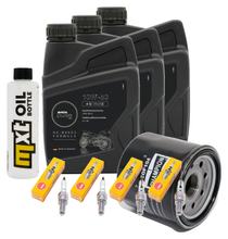 Pacchetto di ispezione 3L 10W-50 + filtro olio + 4x candela per Yamaha XJ6 Diversion ABS F 600 ccm Anno 2009 - 2015