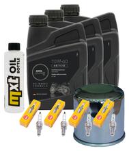 Inspektionspaket 3L 10W-50 + Ölfilter + 4x Zündkerze für Yamaha XJ6 Diversion ABS F 600 ccm Bj. 2009 - 2015