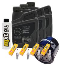 Inspektionspaket 3L 10W-50 + Ölfilter + 4x Zündkerze für Yamaha XJ6 Diversion ABS F 600 ccm Bj. 2009 - 2015