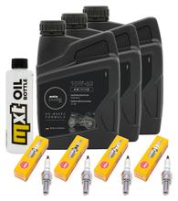 Inspection package 3L 10W-50 + oil filter + 4x spark plug for Yamaha XJ6 Diversion ABS F 600 ccm Year 2009 - 2015