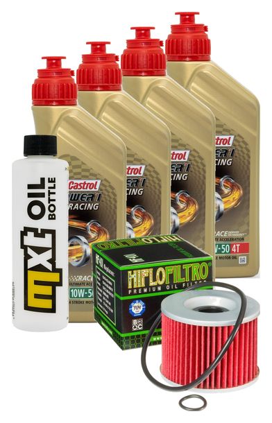 Inspektionspaket 4L 10W-50 + Ölfilter + 4x Zündkerze für Yamaha XJR 1300 ccm Bj. 2000 - 2015