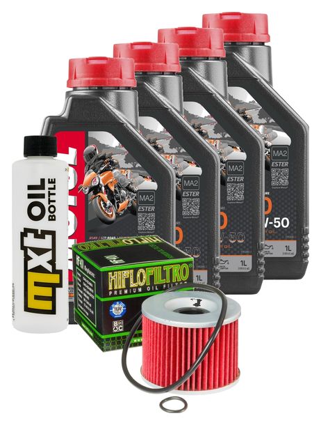 Inspektionspaket 4L 10W-50 + Ölfilter + 4x Zündkerze für Yamaha XJR 1300 ccm Bj. 2000 - 2015