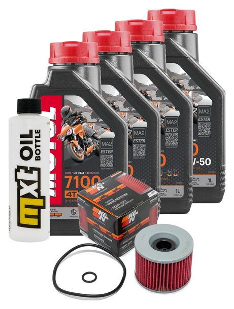 Inspektionspaket 4L 10W-50 + Ölfilter + 4x Zündkerze für Yamaha XJR 1300 ccm Bj. 2003 - 2014
