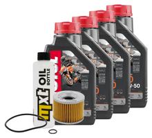 Inspectiepakket 4L 10W-50 + Oliefilter + 4x Bougie voor Yamaha XJR 1300 ccm Bj. 2003 - 2014