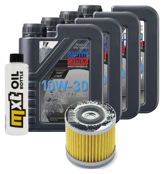 Pacchetto di ispezione 4L 10W-30+filtro olio per Yamaha XV L C Virago 1000 ccm Anno 1989